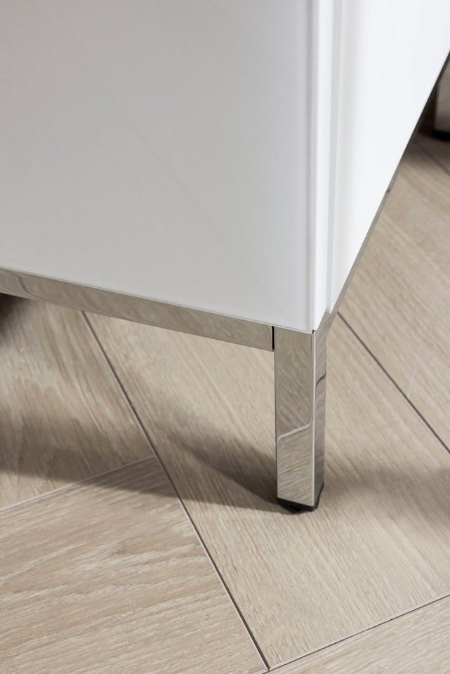 rauch Schubkastenkommode Kommode Türkommode Sideboard Kombikommode FLIPP mit Glasfront (Breite 160/180 cm mit 4 Einlegeböden), 2-trg mit 5 Schubladen und Soft-C – Bild 5 von 5