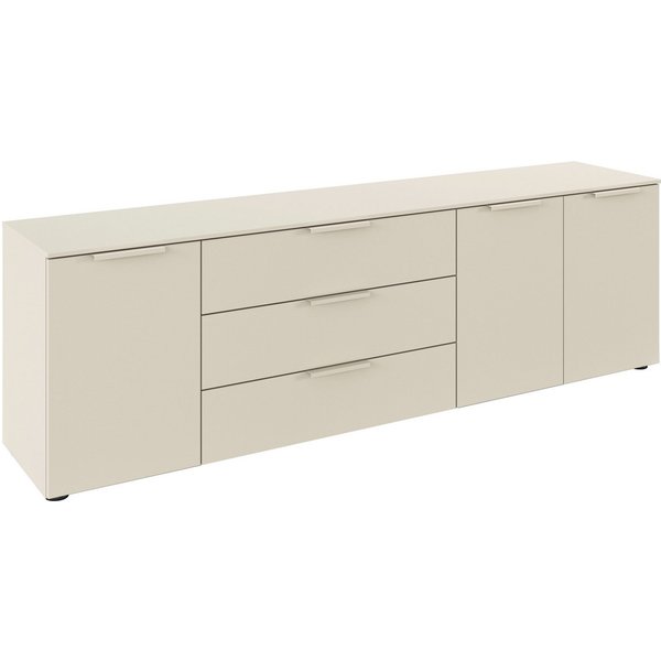 rauch Schubkastenkommode Kommode Türkommode Sideboard Kombikommode FLIPP (Breite 200 cm mit 2 Einlegeböden), 3-türig mit 3 Schubladen und Soft-Close-Funktion
