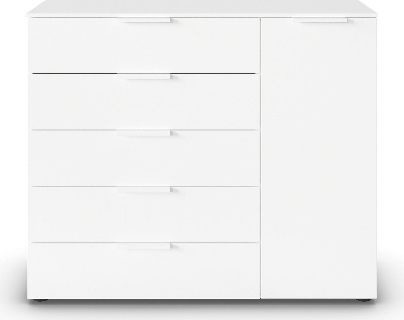 rauch Schubkastenkommode Kommode Türkommode Sideboard Kombikommode FLIPP (Breite 120 cm mit 2 Einlegeböden), 1-türig mit 5 Schubladen und Soft-Close-Funktion – Bild 4 von 5