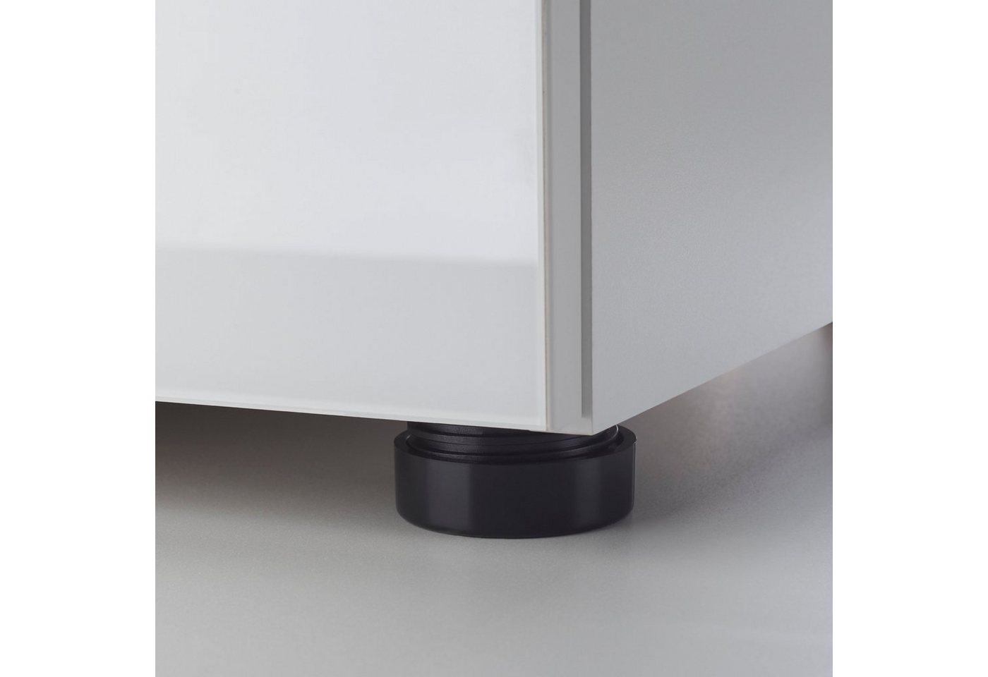 rauch Schubkastenkommode Kommode Türkommode Sideboard Kombikommode FLIPP mit Glasfront (Breite 160/180 cm mit 4 Einlegeböden), 2-türig, 5 Schubladen, Soft-Close – Bild 5 von 5