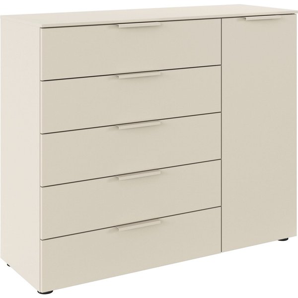 rauch Schubkastenkommode Kommode Türkommode Sideboard Kombikommode FLIPP (Breite 120 cm mit 2 Einlegeböden), 1-türig mit 5 Schubladen und Soft-Close-Funktion