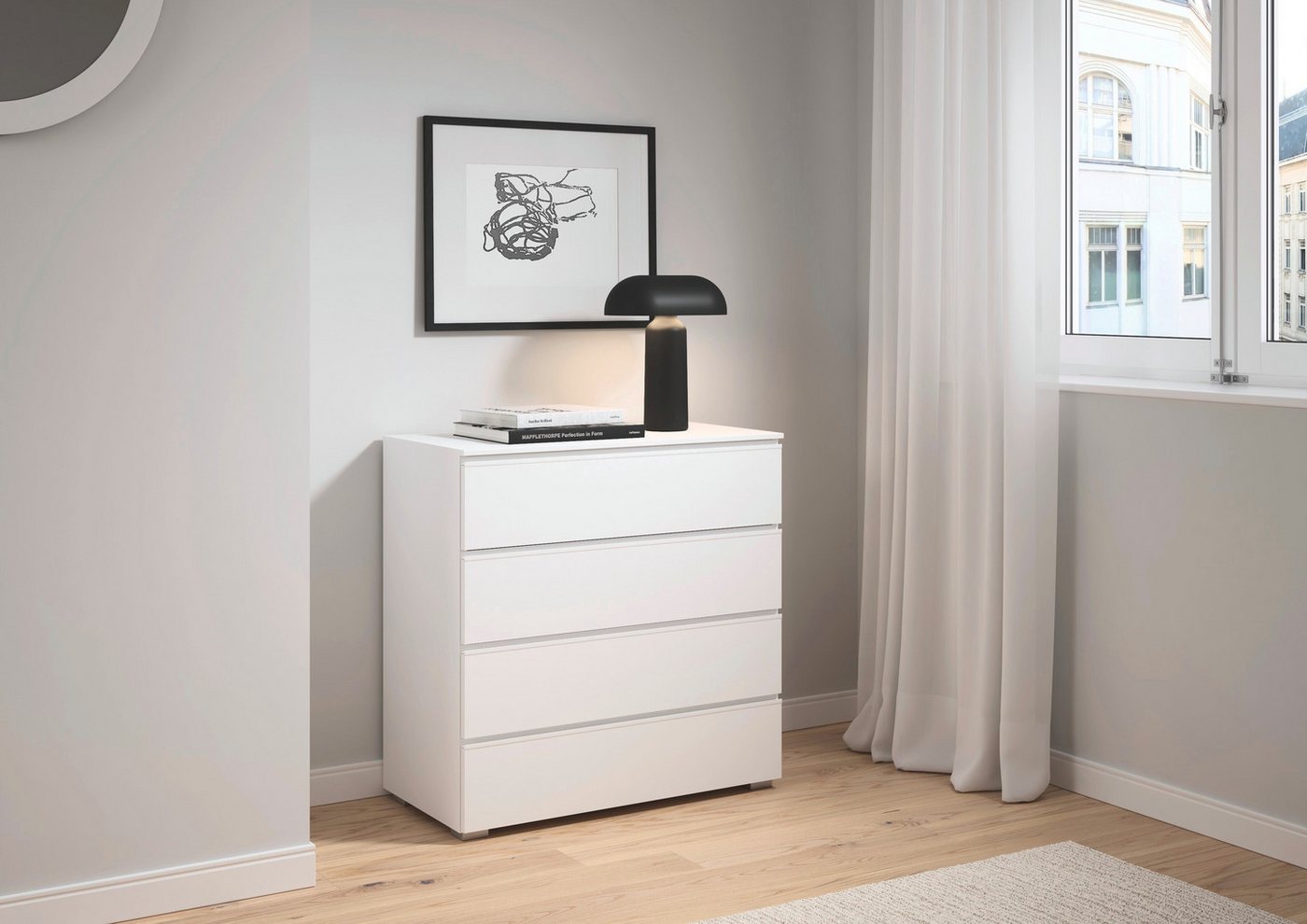 rauch Schubkastenkommode Sideboard Kommode Schubladenkommode Wäscheschrank MAINZ (Breite 80 cm), vier praktische und geräumige Schubladen MADE IN GERMANY – Bild 3 von 5