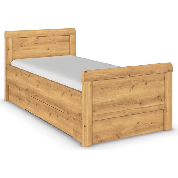 rauch Stauraumbett Bett Einzelbett Stollenbett Bettkästen EVELYN, in Komforthöhe mit Holzkopfteil sowie Schubladen MADE IN GERMANY