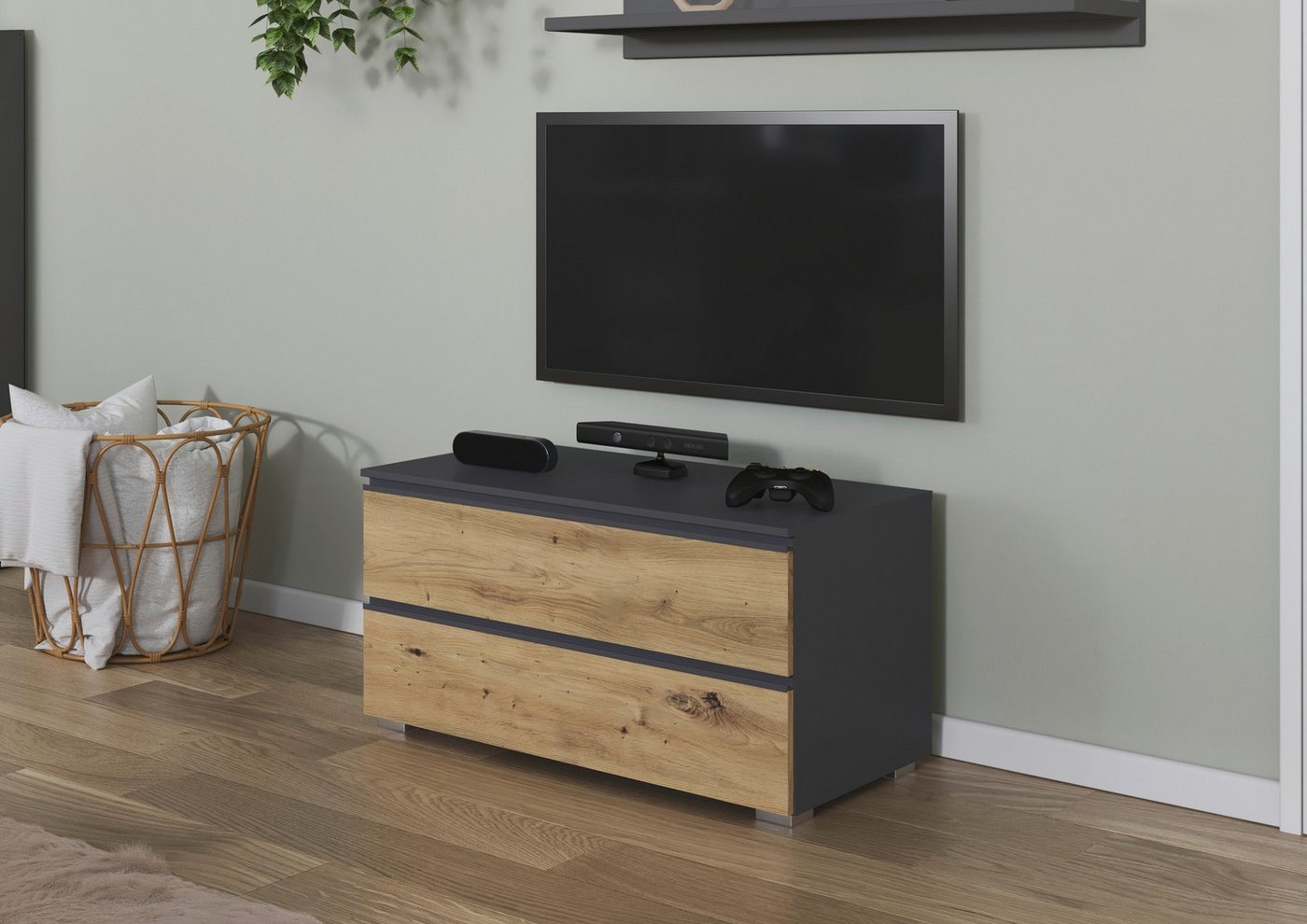 rauch TV-Board Joel (Breite 80 oder 120 cm), praktische und geräumige Schubladen MADE IN GERMANY – Bild 2 von 5