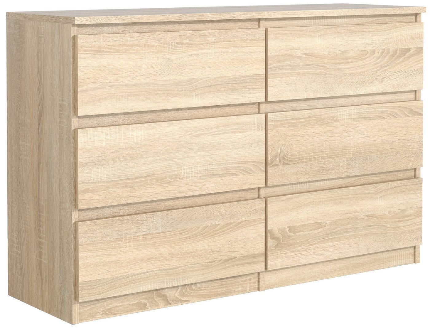 Raumhirsch Furniture Kommode, Sideboard, Kommode für das Schlafzimmer - Wohnzimmer (Maße: 100 × 39 × 78,5 cm, 6 Schubladen, Rollenschienen), viele Farbvarianten – Bild 2 von 5