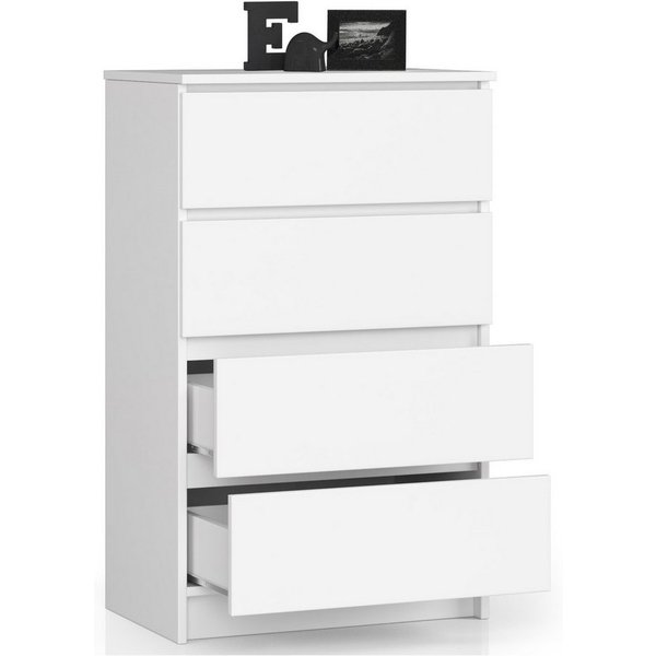 Raumhirsch Furniture Kommode mit 4 Schubladen Sideboard 60 cm Schrank Anrichte Wohnschrank, (viele Farbvarianten - Maße : 99 x 60 x 40 cm) - Hochwertig & stabil