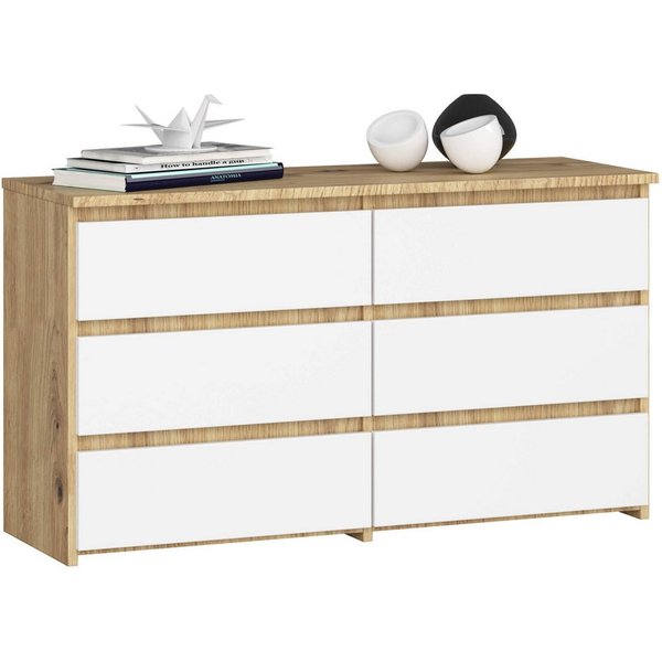 Raumhirsch Furniture Kommode mit 6 Schubladen Praktisches Sideboard Anrichte, (viele Farbvarianten - Maße: 100 x 57 x 35 cm) - Hochwertig & stabil