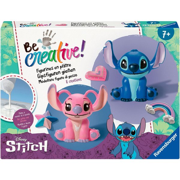 Ravensburger Kreativset BeCreative, Bastelset Gipsgießen Disney Stitch, Made in Europe