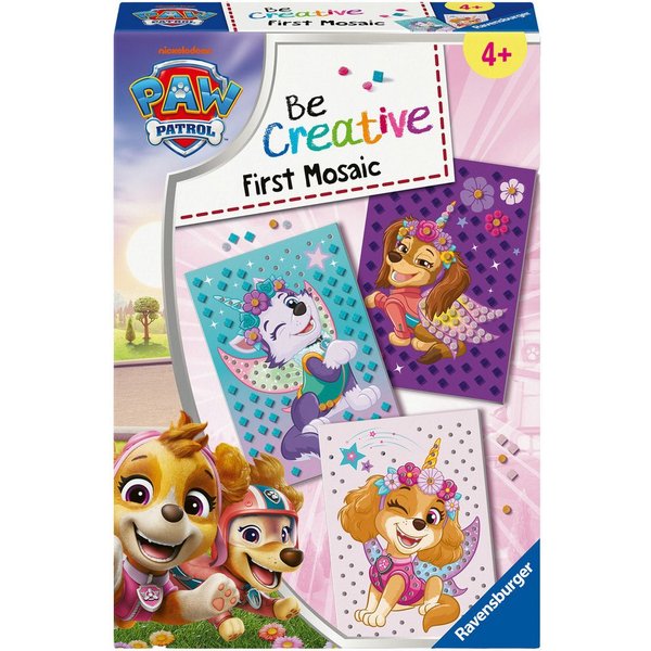 Ravensburger Kreativset BeCreative Midi, Mein erstes Mosaik Paw Patrol, Made in Europe