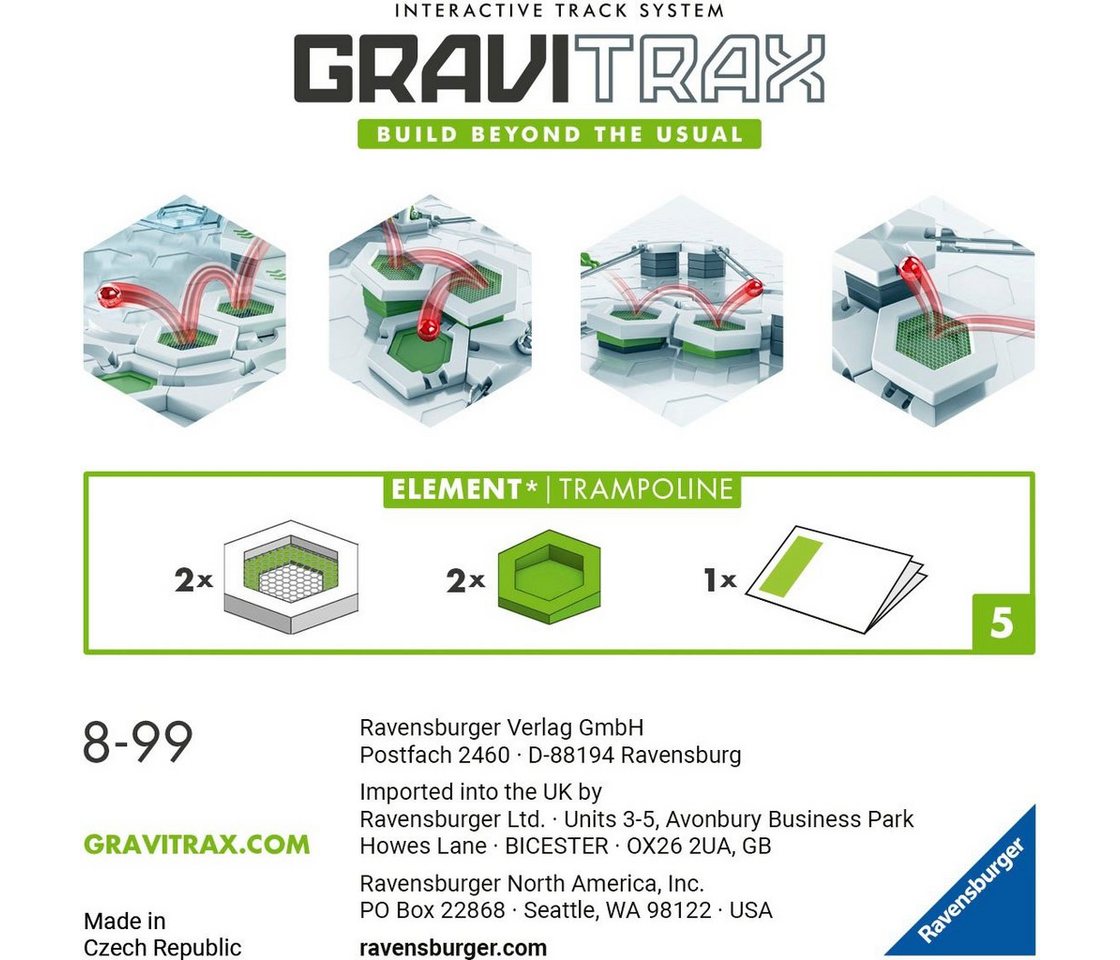 Ravensburger Kugelbahn-Bausatz GraviTrax Element Trampoline, Made in Europe – Bild 5 von 5