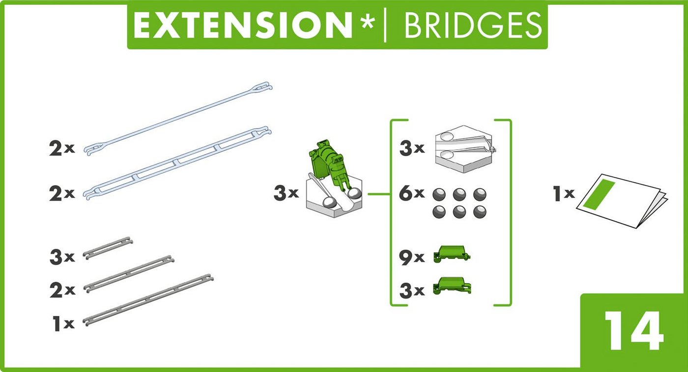 Ravensburger Kugelbahn-Bausatz GraviTrax Extension Bridges, Made in Europe – Bild 3 von 5