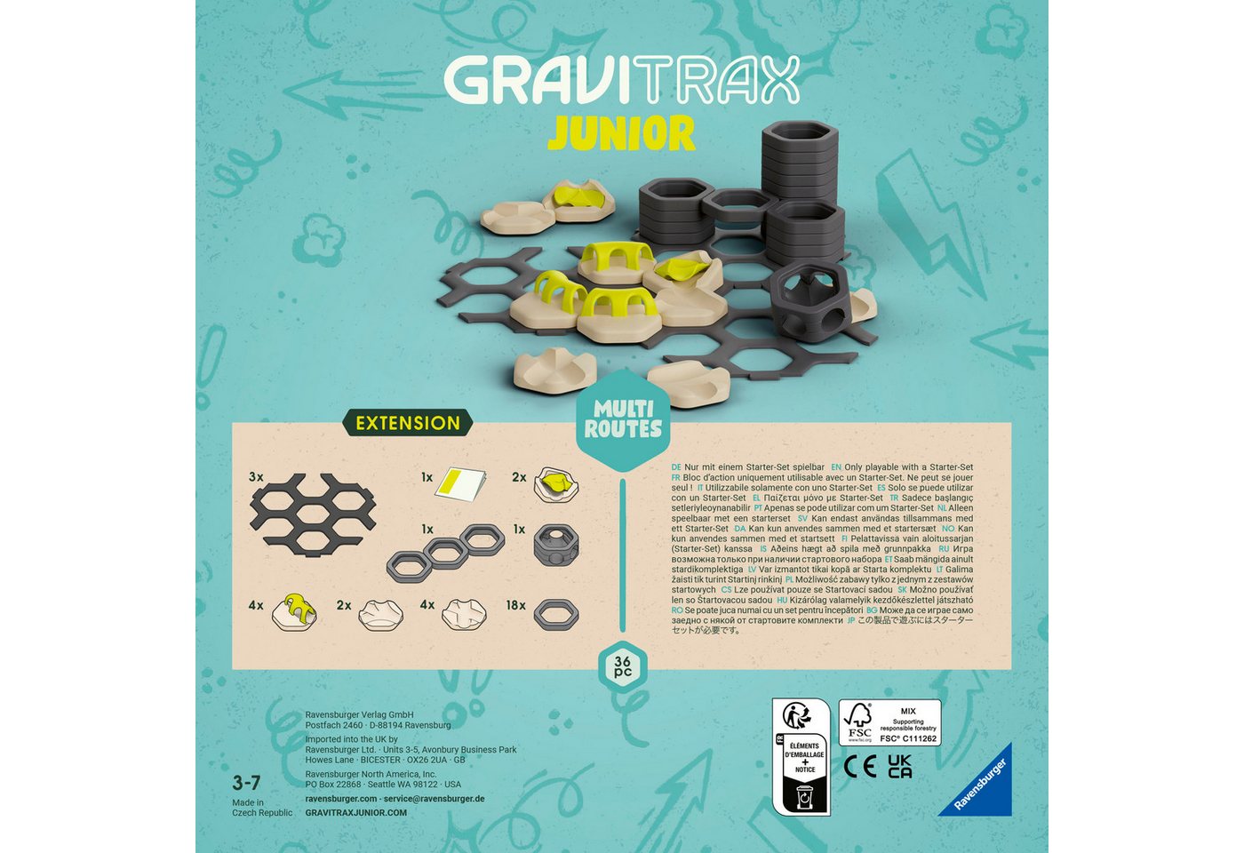 Ravensburger Kugelbahn-Bausatz GraviTrax Junior, Extension Multi Routes, Made in Europe – Bild 4 von 5