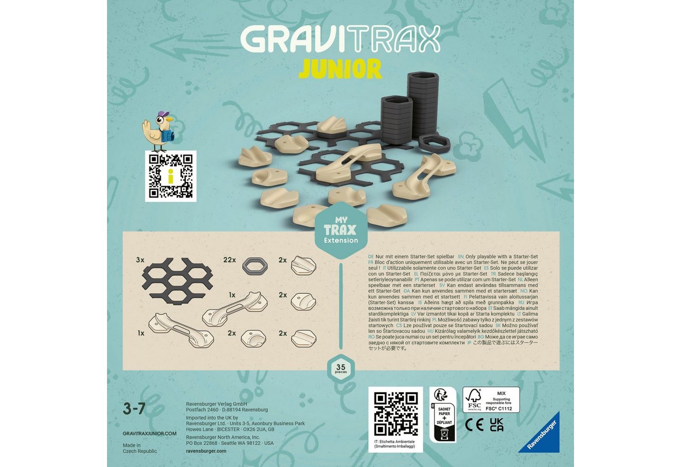 Ravensburger Kugelbahn-Bausatz GraviTrax Junior Extension Trax, Made in Europe – Bild 3 von 3
