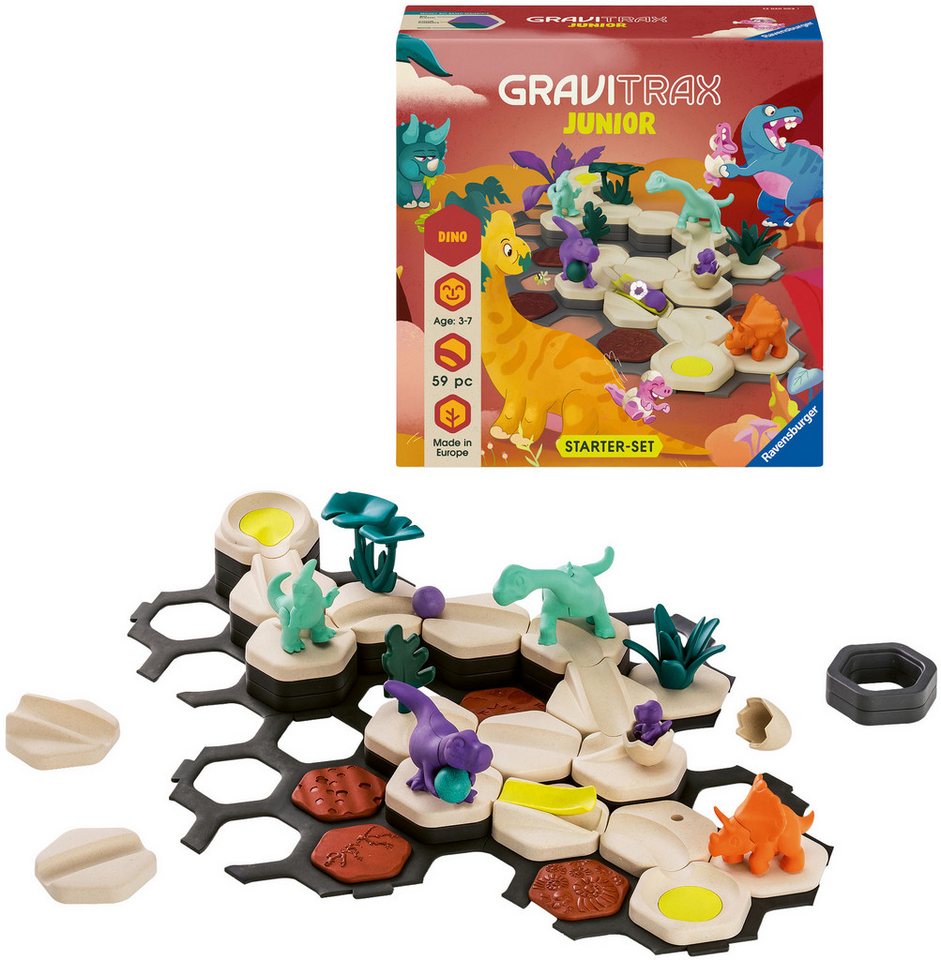 Ravensburger Kugelbahn-Bausatz GraviTrax Junior, Starter-Set S Dino, Made in Europe – Bild 3 von 3