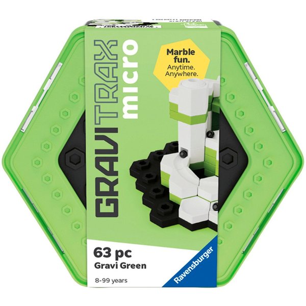 Ravensburger Kugelbahn-Bausatz GraviTrax micro - Gravi Green, (63-tlg), Made in Europe