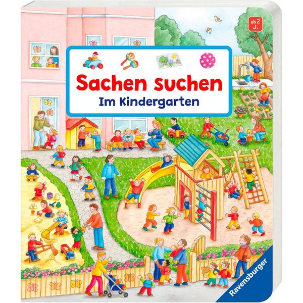 Pappbilderbuch, Sachen suchen Im Kindergarten