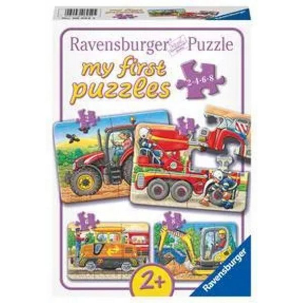Ravensburger Puzzle Bei der Arbeit. My first Puzzles. 4 Motive, 19 Puzzleteile