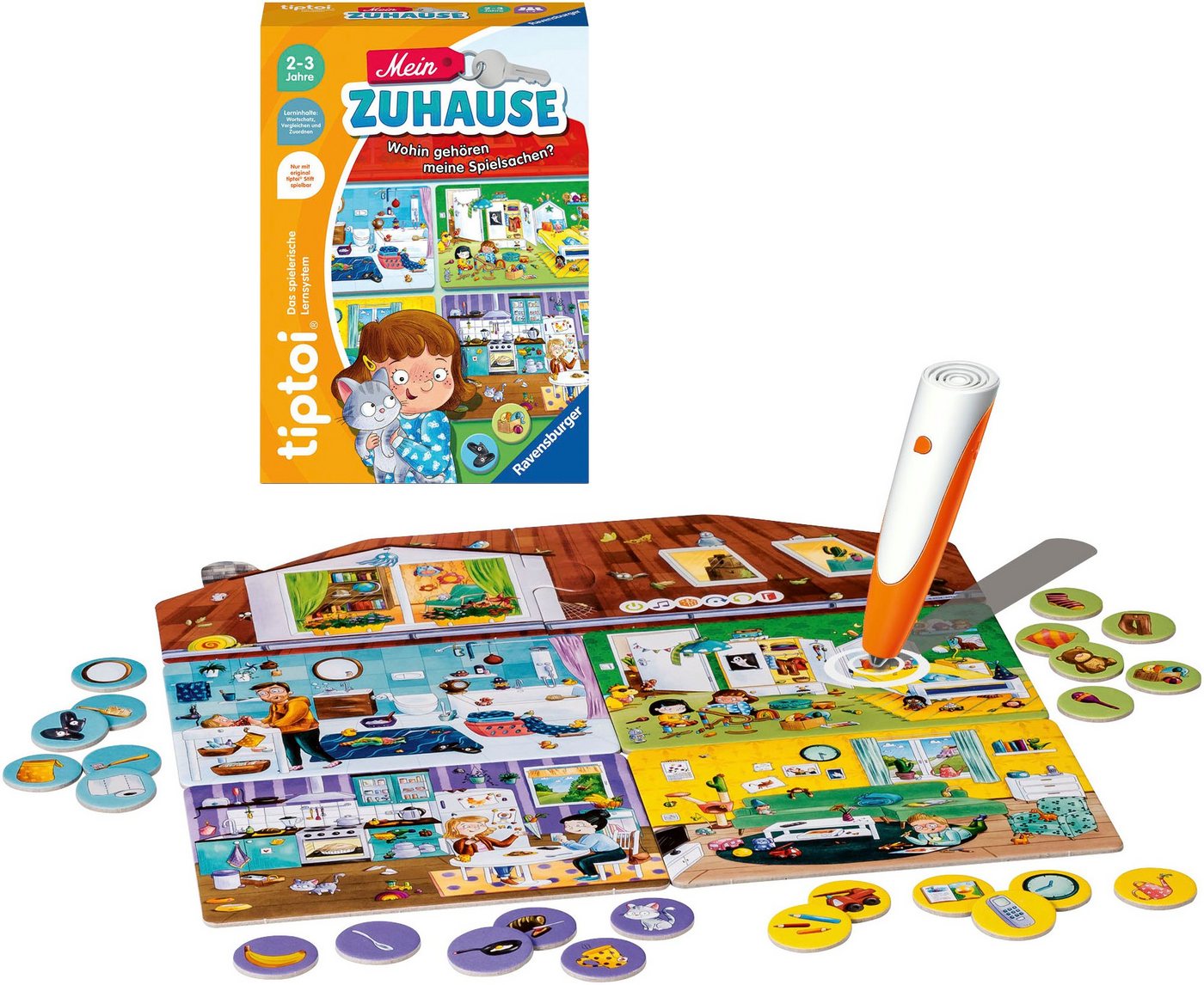 Ravensburger Puzzle tiptoi® Mein Zuhause, Puzzleteile, Made in Europe – Bild 2 von 3