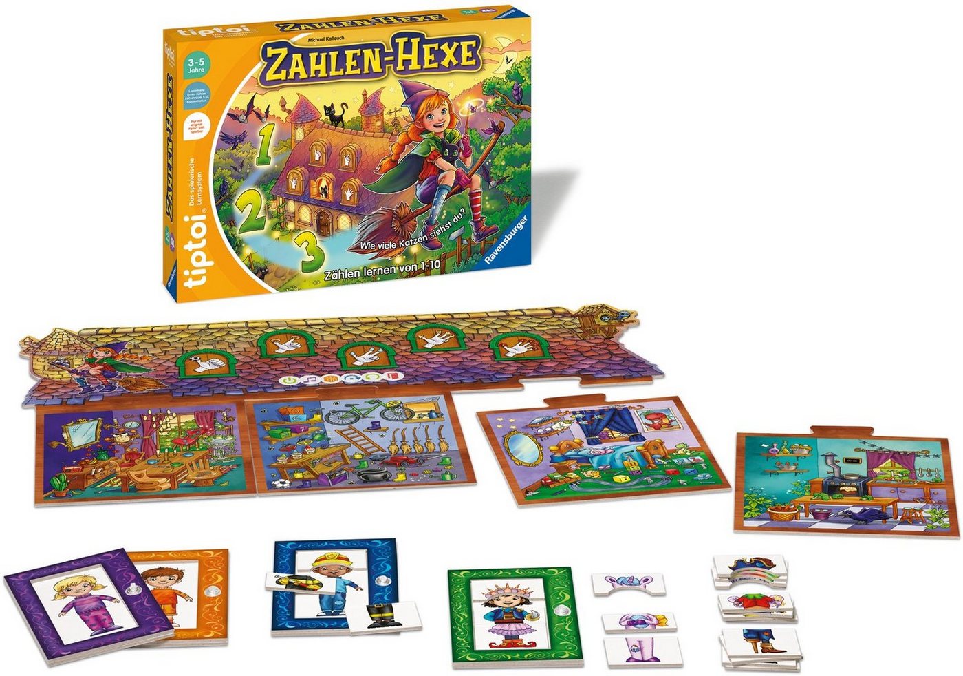 Ravensburger Spiel tiptoi® Zahlen-Hexe, Made in Europe – Bild 4 von 4