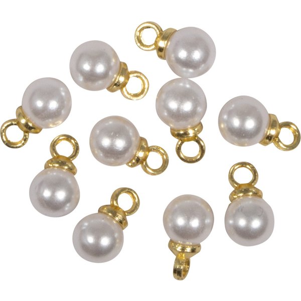 Rayher Amulett "Perle", Gold, 10 Stück