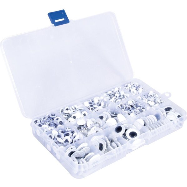 Rayher Aufkleber Wackelaugen, selbstklebend Box mit 1500 Stück