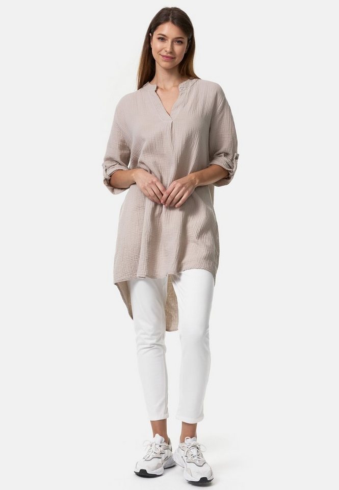 Rayshyne Longbluse PM-10 (Romantische Musselin Oversized Tunika in Einheitsgröße) – Bild 5 von 5