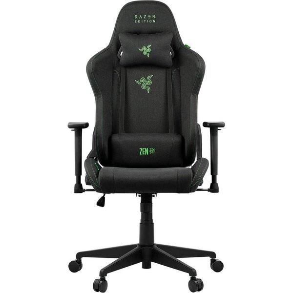RAZER Gaming-Stuhl Tarok Essentials X Cloth by Zen, atmungsaktiver Stoffbezug, Lendenkissen und Kopfkissen, bis 130kg