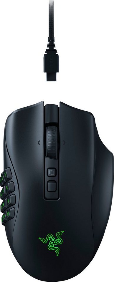 RAZER Naga V2 Pro Gaming-Maus (Bluetooth, kabelgebunden, RF Wireless) – Bild 3 von 5