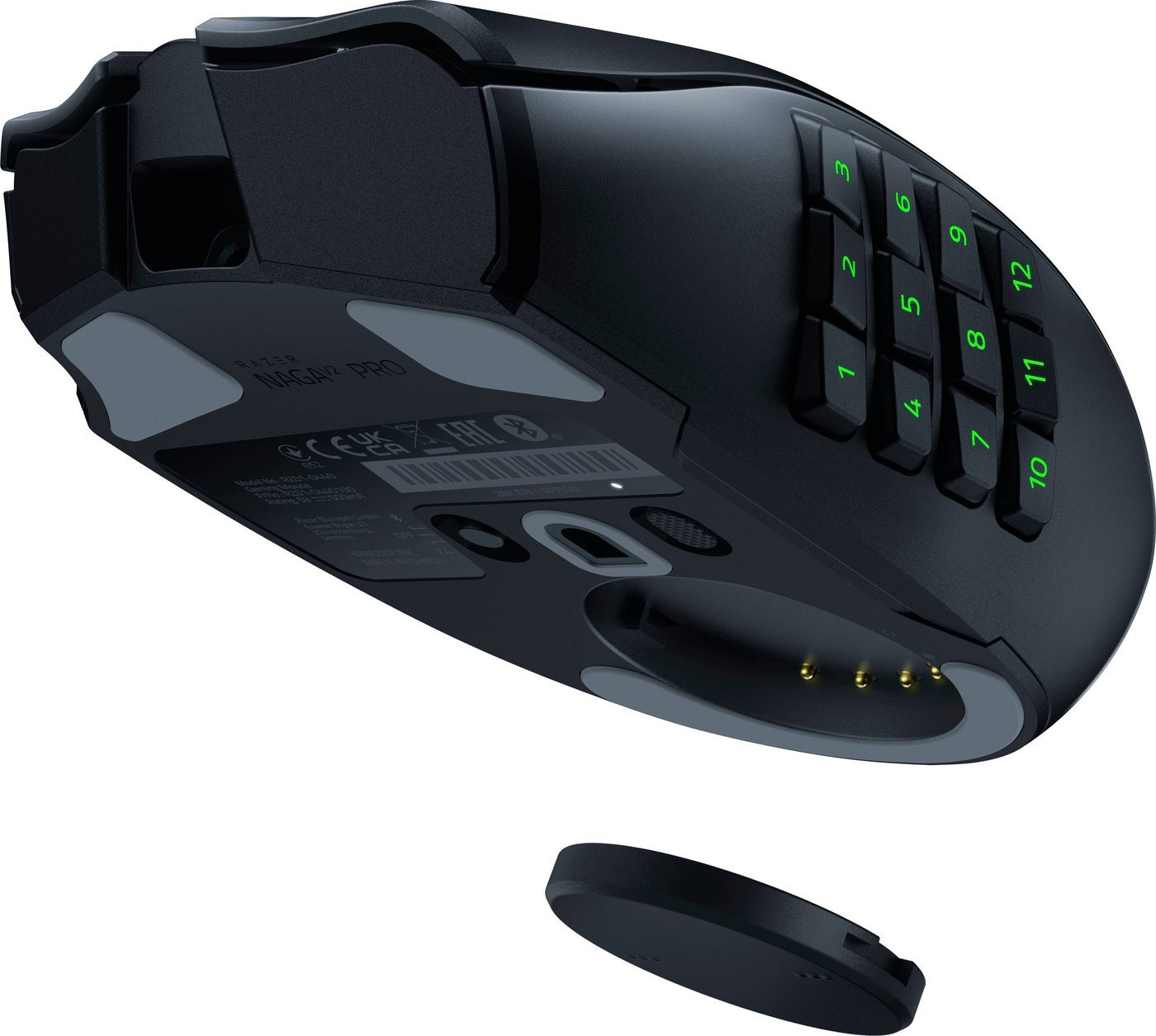RAZER Naga V2 Pro Gaming-Maus (Bluetooth, kabelgebunden, RF Wireless) – Bild 4 von 5