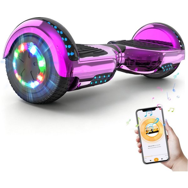 RCB Balance Scooter JD5JD6, 6,5 Zoll Zweimotoren Hoverboard mit LED-Leuchten und Bluetooth