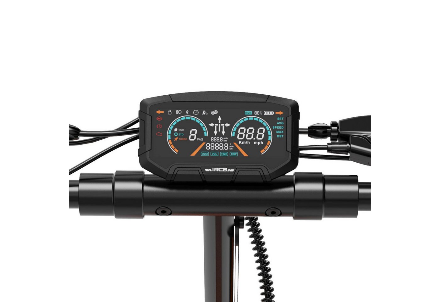 RCB E-Scooter D7 Ultra mit Straßenzulassung NFC Blinker App bis 100km Reichweite, 500 W, 20 km/h, 1600 W Peakleistung, bis 150 kg Gesamtmasse – Bild 3 von 5