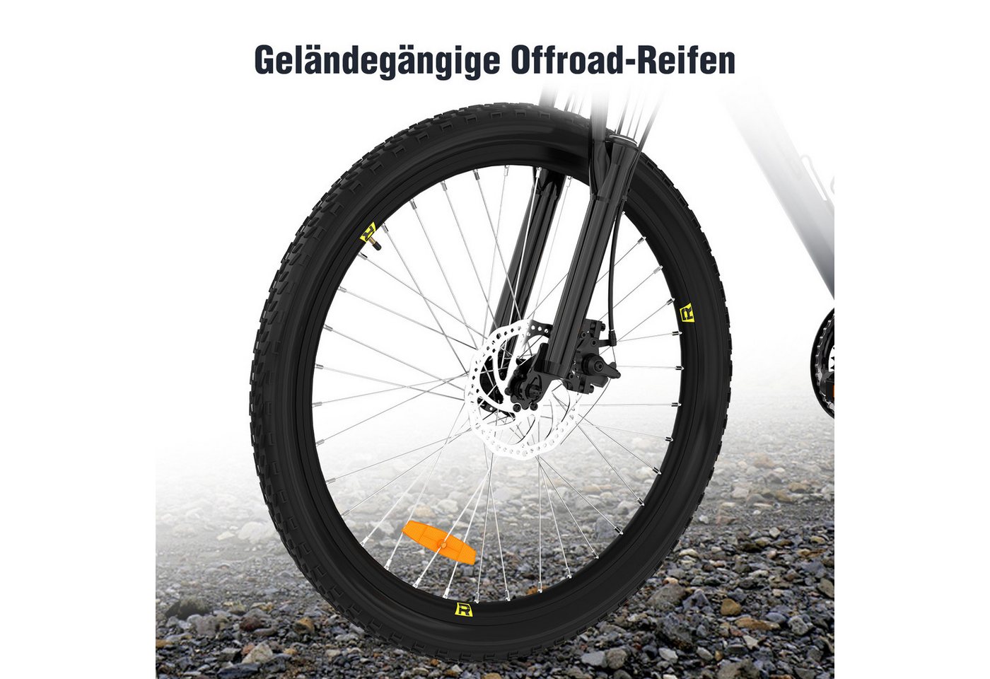RCB Mountainbike GK2, 26 Zoll Aluminium Fahrrad für Jugendliche & Erwachsene, bis 150KG, 21 Gang, Kettenschaltung, Federgabel & Scheibenbremsen – Bild 3 von 5