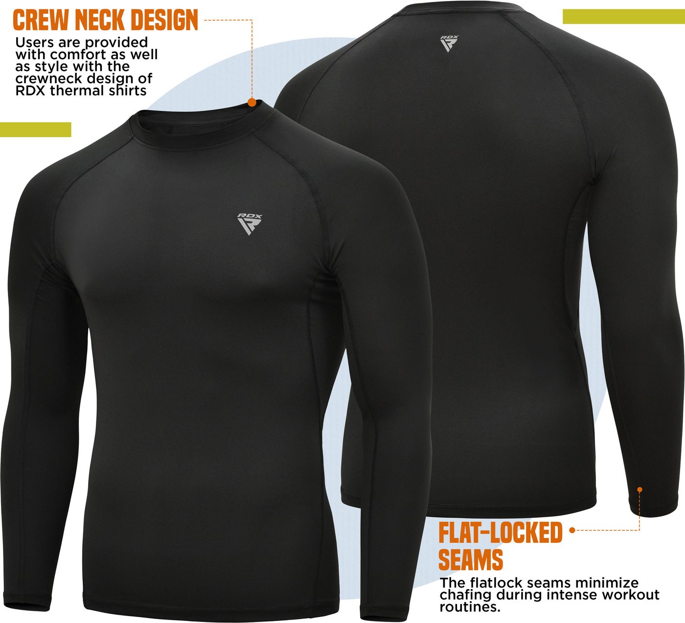 RDX Sports Thermohemd RDX Compression Rash Guard, Funktionsunterwäsche Thermal Sweat Shirt – Bild 3 von 5