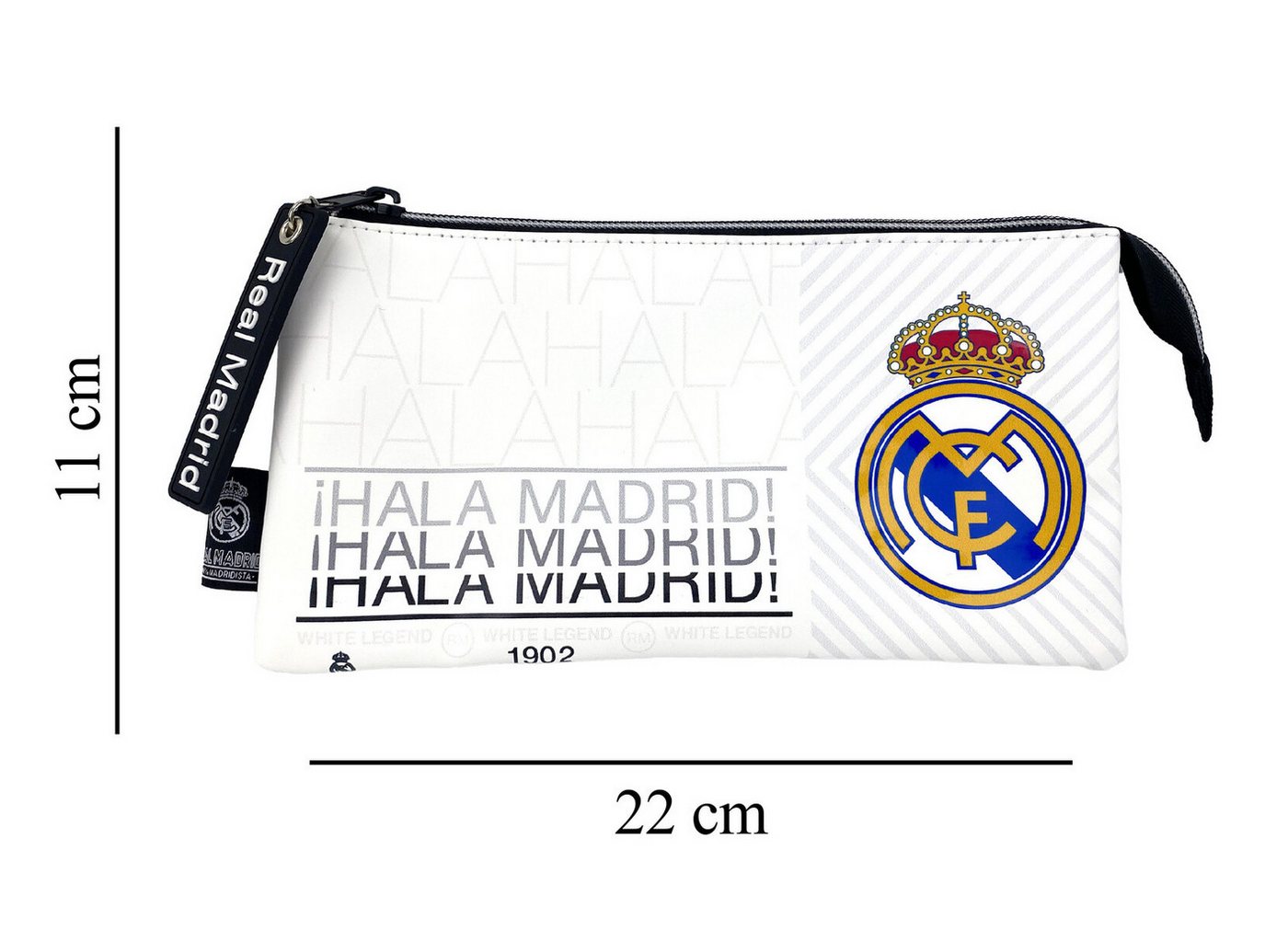 Real Madrid Federmäppchen 3 Fächer Federmappe mit Reißverschluss, (1-tlg) – Bild 4 von 4