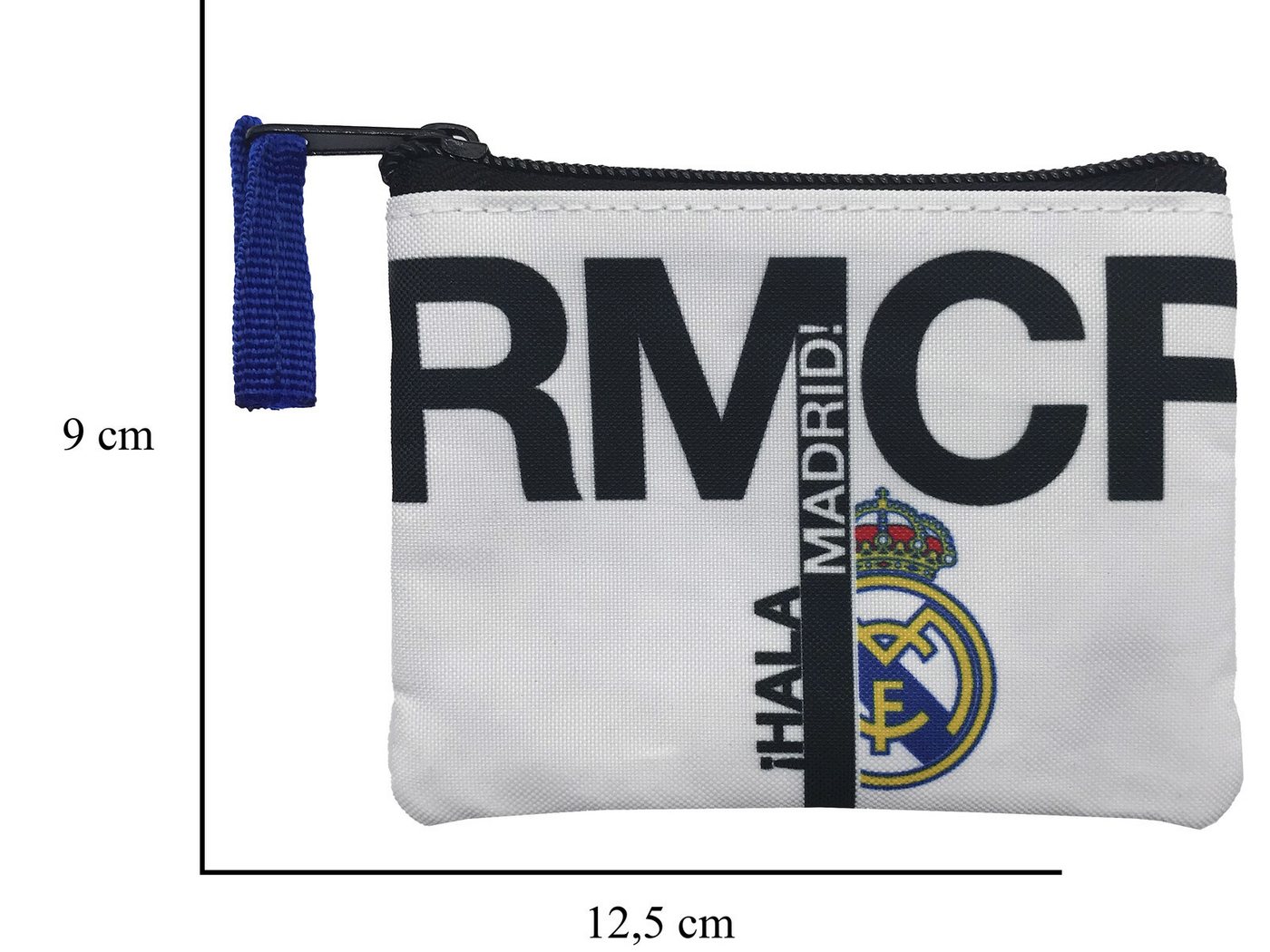 Real Madrid Geldbörse 12,5 × 9 × 1 cm mit Reißverschluss für Karten Ausweis und Kleingeld (1-tlg), ideal für sicheres Verstauen – Bild 3 von 5