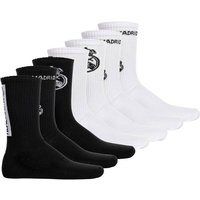 REAL MADRID Real Madrid Unisex Socken, 7er Pack - Tennis Socks, Schriftzug-Logo, Baumwollmischung, einfarbig, Größe 35-38 in Weiß