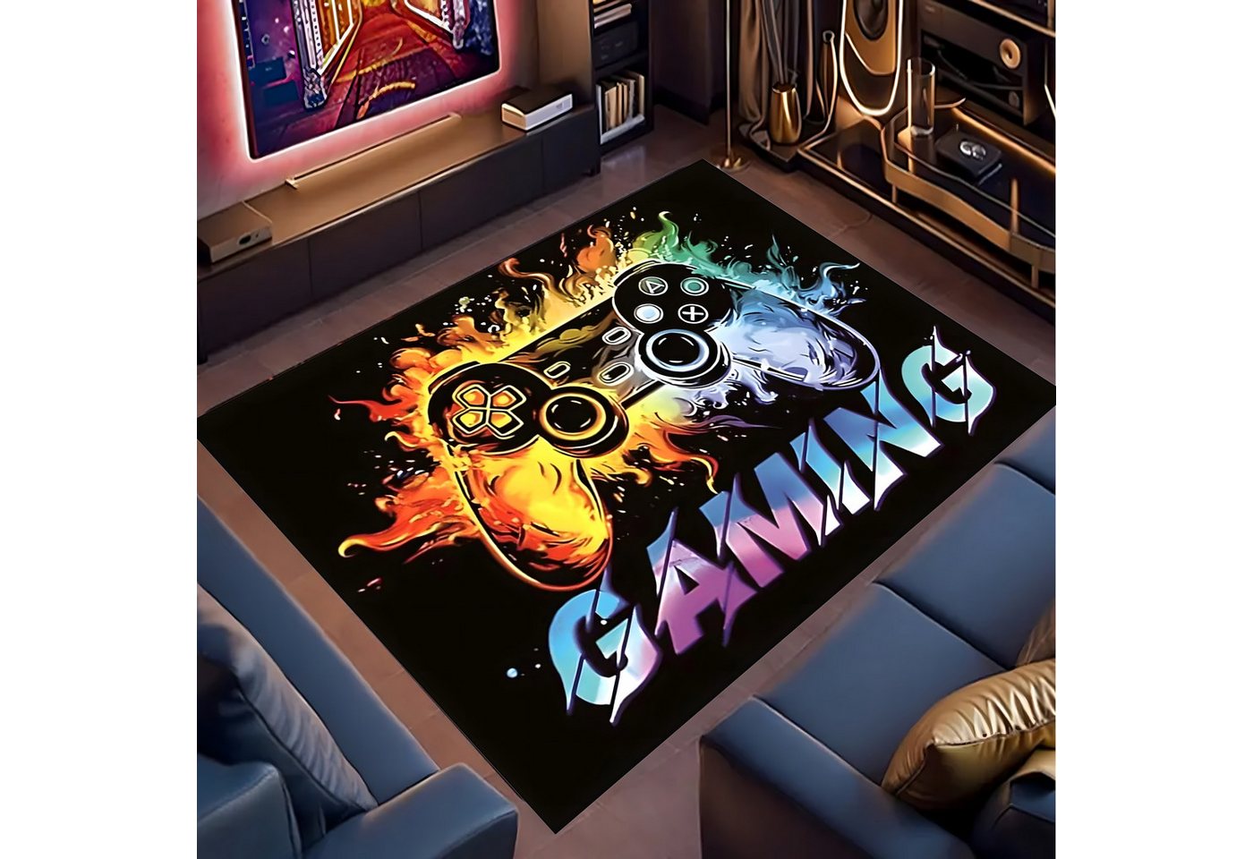 Realb2b Bodenschutzmatte Gaming Stuhl Matte Bodenschutz rutschfest 60x90 cm, Schmutzabweisende Schutzmatte für Gaming- und Bürostühle, Gaming-Bodenschutzmatte 6 – Bild 4 von 5