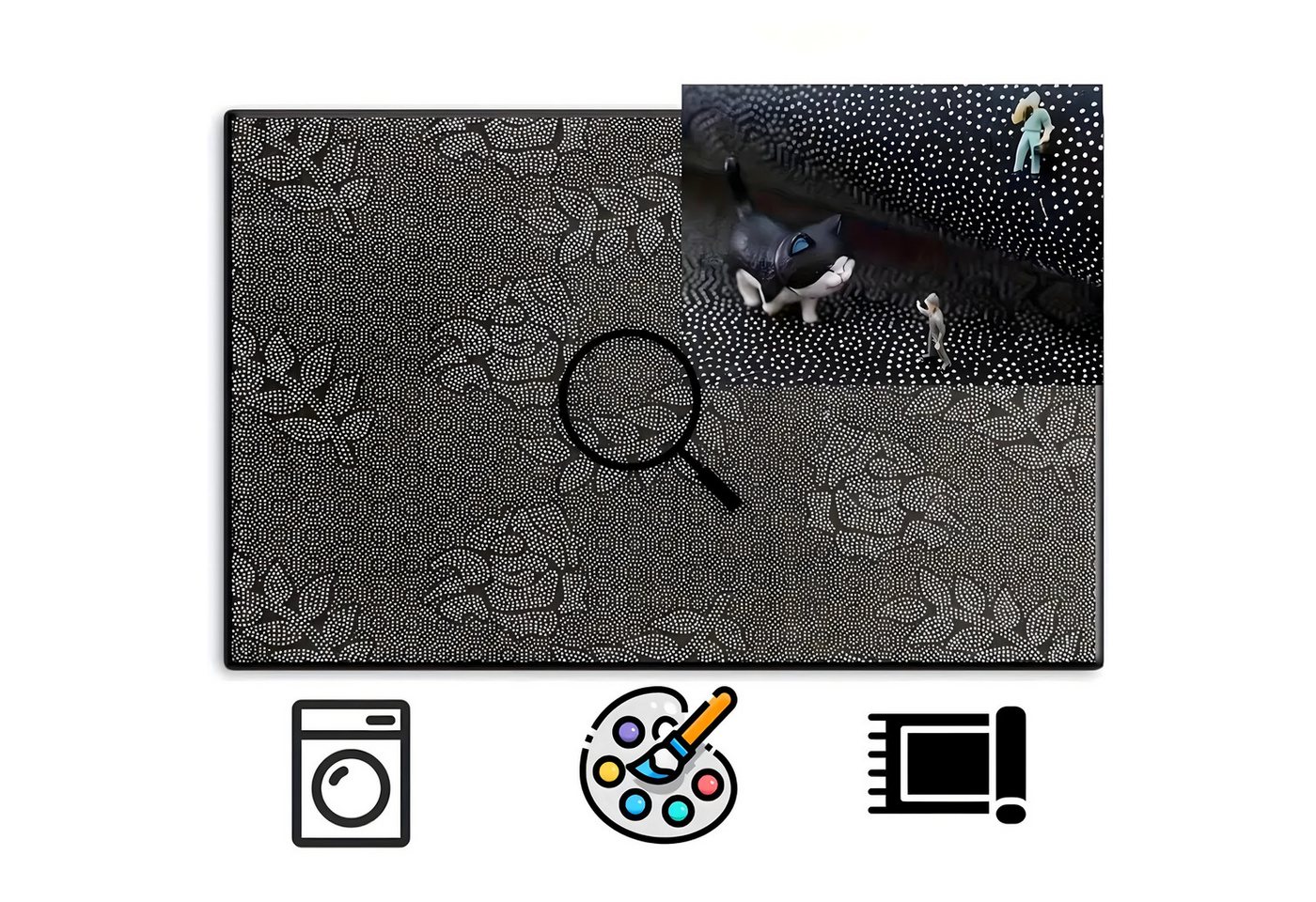Realb2b Bodenschutzmatte Gaming Stuhl Matte Bodenschutz rutschfest 60x90 cm, Schmutzabweisende Schutzmatte für Gaming- und Bürostühle, Gaming-Bodenschutzmatte 6 – Bild 5 von 5