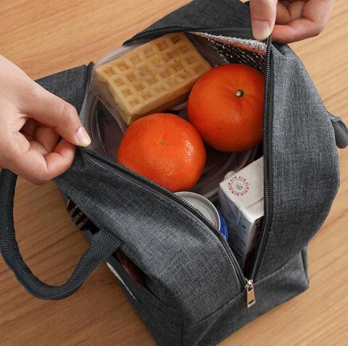 Realb2b Lunchbox Lunchbox Isoliertasche Thermotasche mit Reißverschluss Lebensmittel, (Einzelartikel Lunchbox Isoliertasche Thermotasche, Isoliertasche Lunchbox – Bild 2 von 5