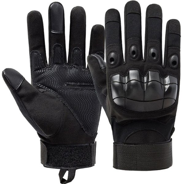 Realb2b Multisporthandschuhe Taktische Handschuhe Nylon Schwarz M – Ideal für Outdoor & Sport (Set besteht aus 1 Paar taktische Handschuhe in Schwarz, Größe M) 