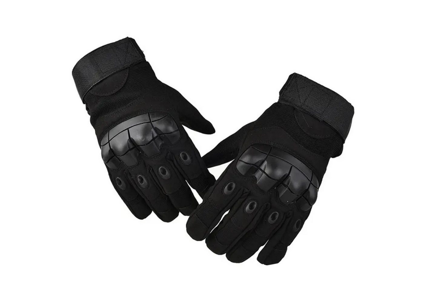 Realb2b Multisporthandschuhe Taktische Handschuhe Nylon Schwarz M – Ideal für Outdoor & Sport (Set besteht aus 1 Paar taktische Handschuhe in Schwarz, Größe M)  – Bild 3 von 5