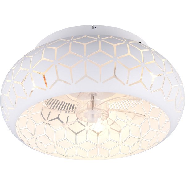 Reality Leuchten Deckenleuchte BIDAR mit Ventilator, Deckenventilator mit Licht inkl Fernbedienung, Ventilatorfunktion, Leuchtmittel wechselbar, warmweiß - kalt
