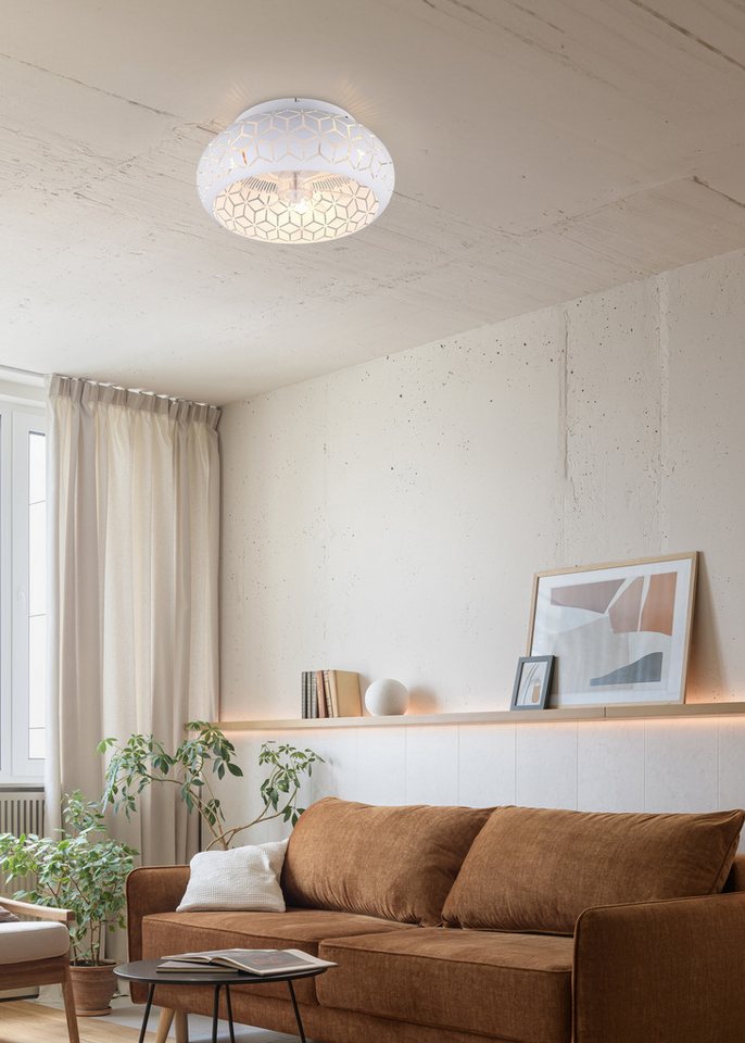 Reality Leuchten Deckenleuchte BIDAR mit Ventilator, Deckenventilator mit Licht inkl Fernbedienung, Ventilatorfunktion, Leuchtmittel wechselbar, warmweiß - kalt – Bild 2 von 5