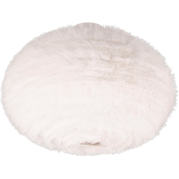 Reality Leuchten Deckenleuchte FURRY, E27 Deckenlampe mit Plüsch Lampenschirm Höhe 38 cm Ø 50 cm, Leuchtmittel wechselbar, warmweiß - kaltweiß, exkl 2xE27 max 1