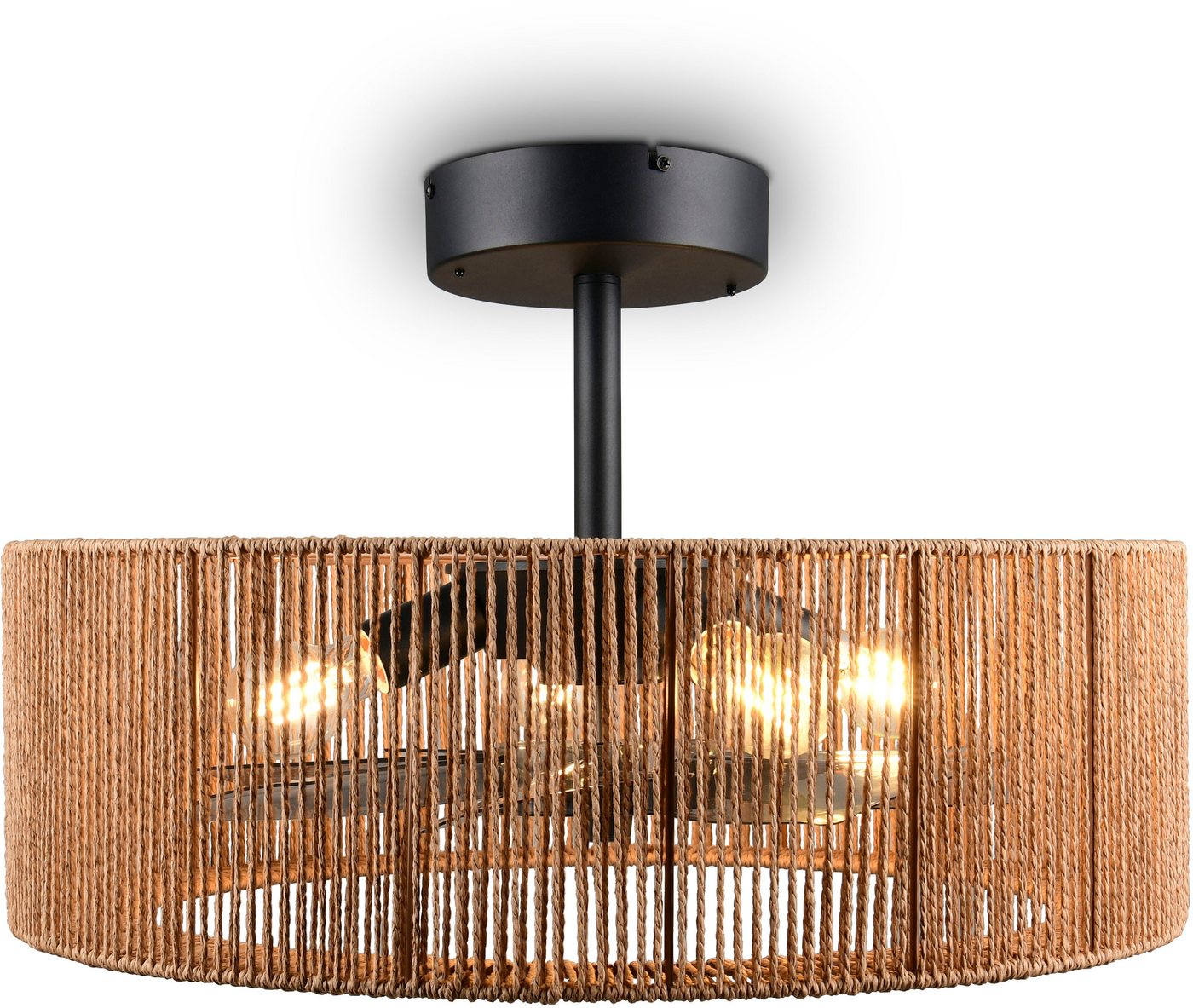 Reality Leuchten Deckenleuchte SMILLUM mit Ventilator, großer Deckenventilator mit Licht Ø 61cm, Fernbedienung, Infrarot inkl., Timerfunktion, Ventilatorfunktio – Bild 5 von 5