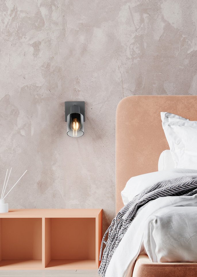 Reality Leuchten Deckenstrahler CADIZ, Spot 1-flammig, exkl 1xE14 max 10W, Glas anthrazit, verspiegelt, Leuchtmittel wechselbar, warmweiß - kaltweiß, verstellba – Bild 2 von 5