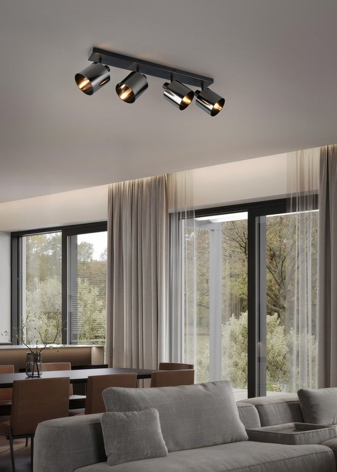 Reality Leuchten Deckenstrahler JASON, Deckenspot Wohnzimmerlampe exkl 4x E14 max 10W, Deckenlampe, Leuchtmittel wechselbar, warmweiß - kaltweiß, 4 verstellbare – Bild 3 von 5