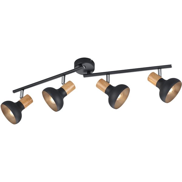 Reality Leuchten Deckenstrahler LATIKA, Strahler 4-flammig, exkl 4x E14 max 10W Deckenspot schwenkbar, Leuchtmittel wechselbar, warmweiß - kaltweiß, 2 schwenkba