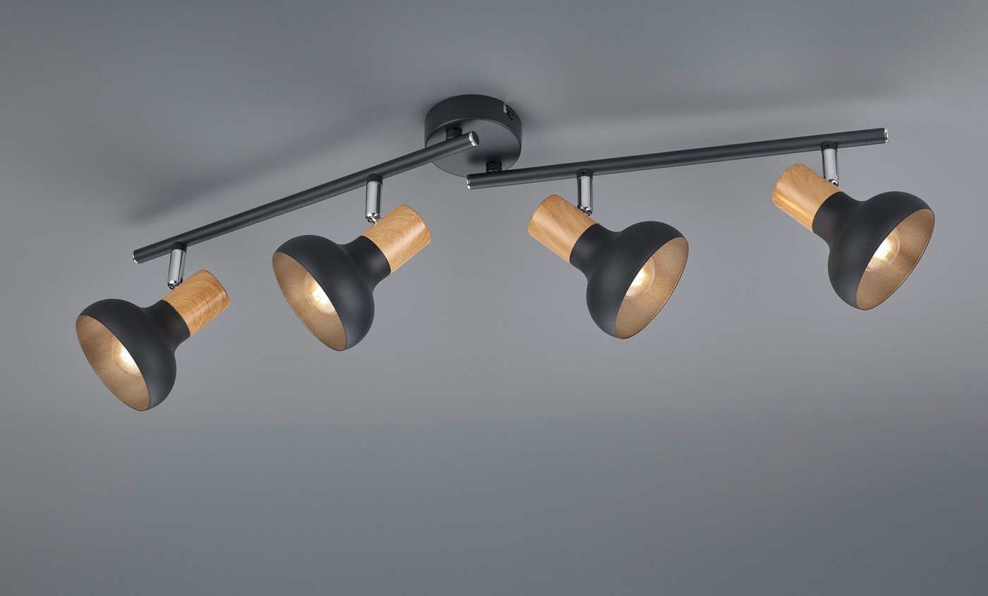 Reality Leuchten Deckenstrahler LATIKA, Strahler 4-flammig, exkl 4x E14 max 10W Deckenspot schwenkbar, Leuchtmittel wechselbar, warmweiß - kaltweiß, 2 schwenkba – Bild 2 von 3