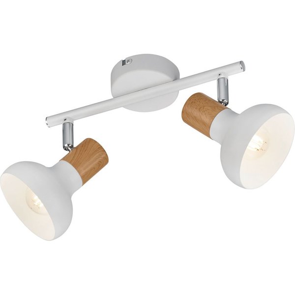 Reality Leuchten Deckenstrahler LATIKA, Strahler 2-flammig, exkl 2x E14 max 10W, Deckenspot Wandspot, Leuchtmittel wechselbar, warmweiß - kaltweiß, schwenkbarer